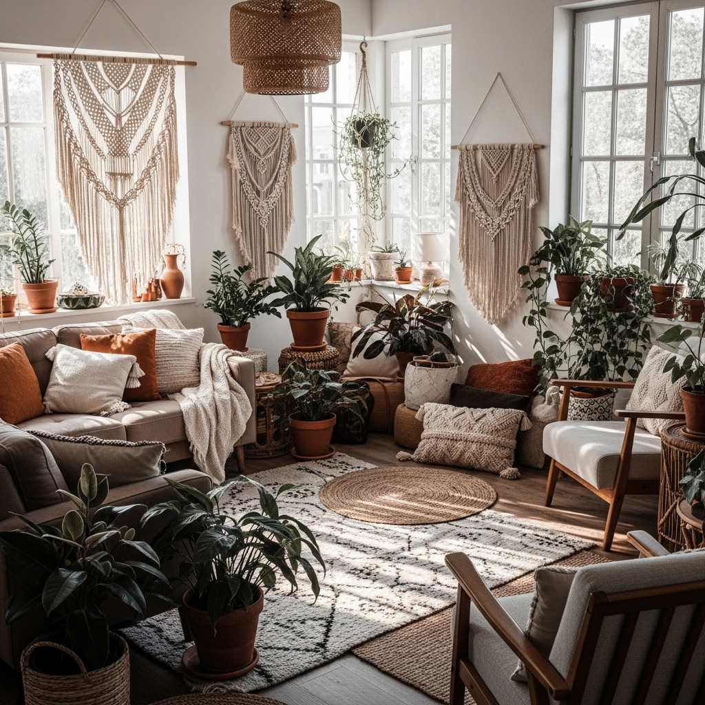 Wnętrze z duszą: jak ożywić dom dodatkami w stylu boho